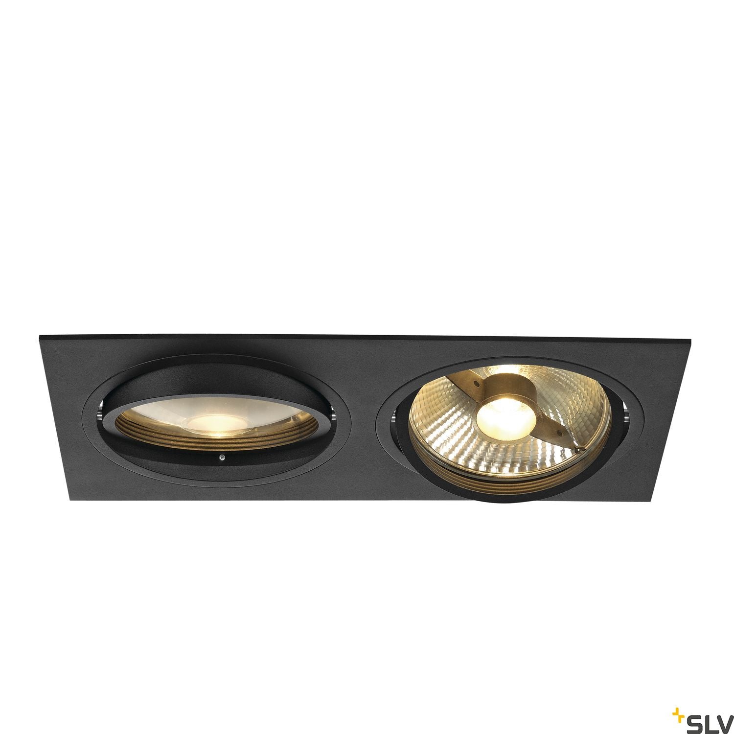 SLV NEW TRIA ES111 SQUARE, black, 2x GU10, max. 2x 75W, incl. leaf springs 113840