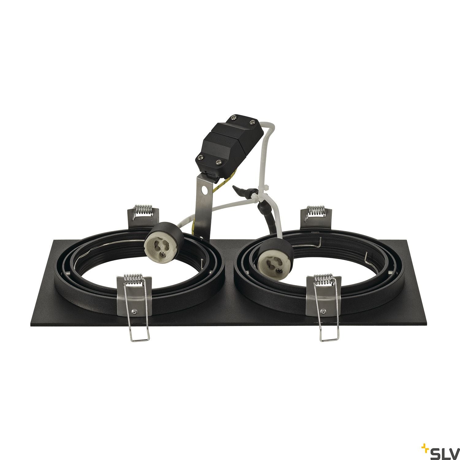 SLV NEW TRIA ES111 SQUARE, black, 2x GU10, max. 2x 75W, incl. leaf springs 113840