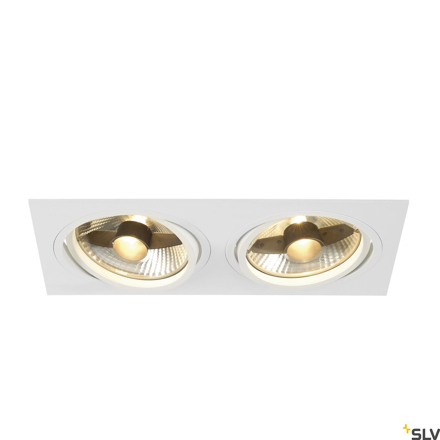 SLV NEW TRIA ES111 SQUARE, white, 2x GU10, max. 2x 75W, incl. leaf springs 113841
