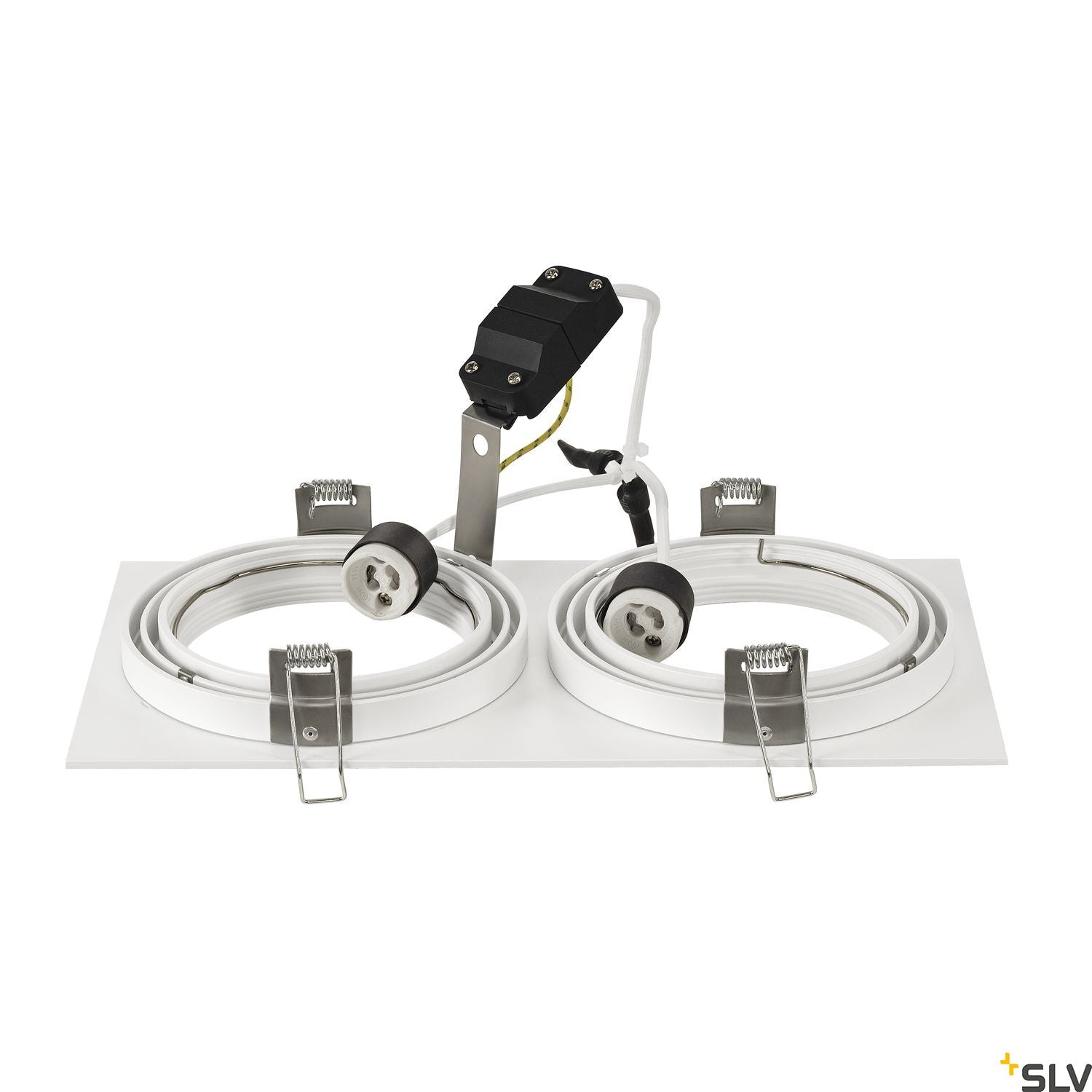 SLV NEW TRIA ES111 SQUARE, white, 2x GU10, max. 2x 75W, incl. leaf springs 113841