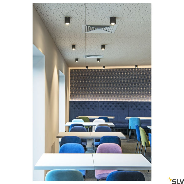 SLV TRILEDO ROUND CL surface-mounted downlight, matt black, LED, 6W, 38°, 113930