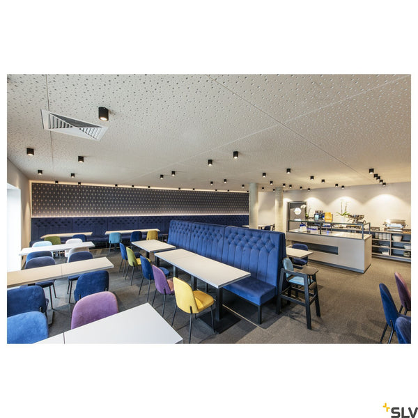 SLV TRILEDO ROUND CL surface-mounted downlight, matt black, LED, 6W, 38°, 113930