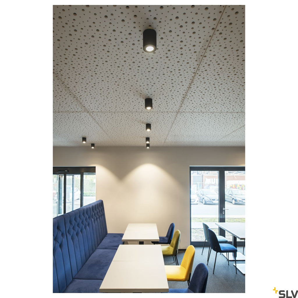 SLV TRILEDO ROUND CL surface-mounted downlight, matt black, LED, 6W, 38°, 113930