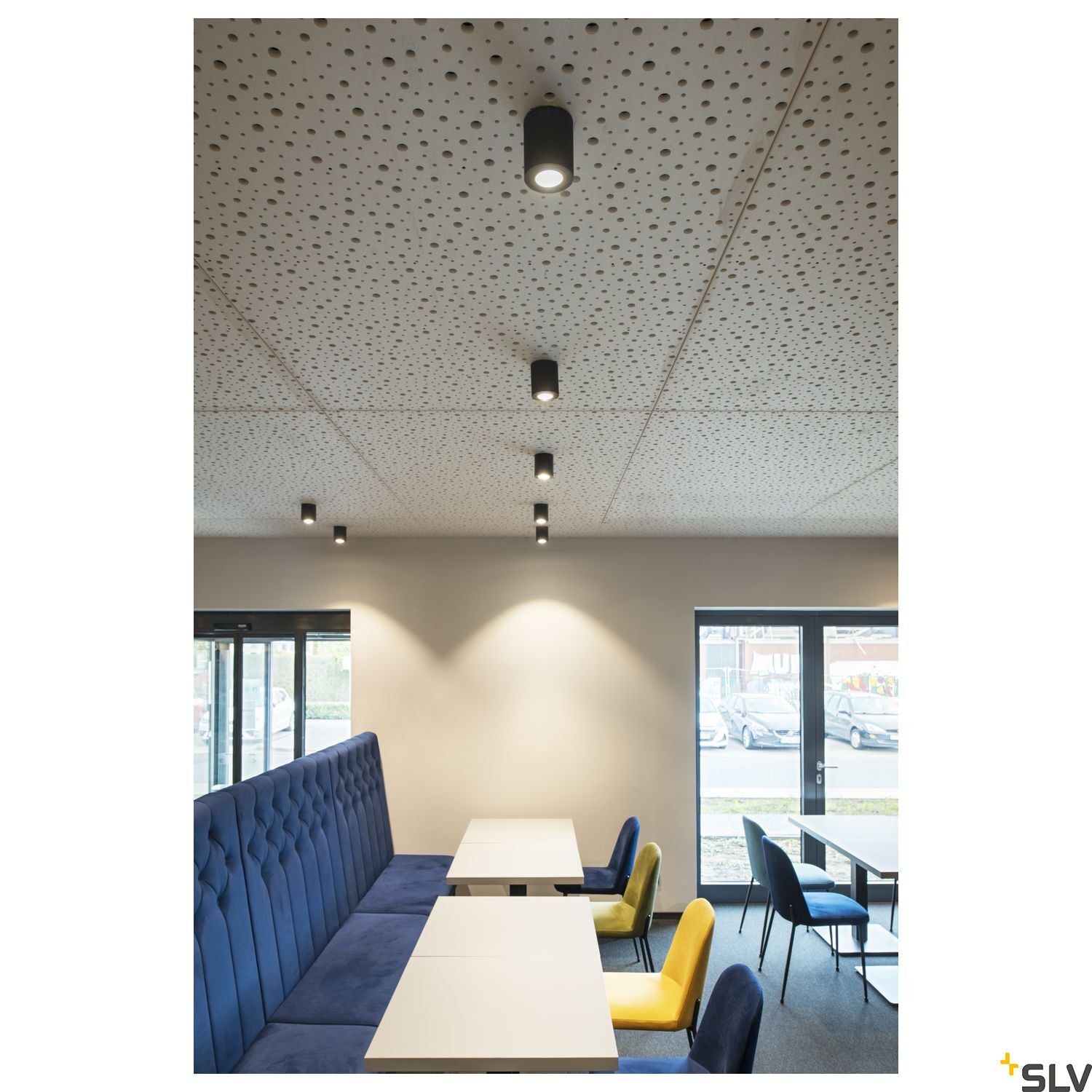 SLV TRILEDO ROUND CL surface-mounted downlight, matt black, LED, 6W, 38°, 113930