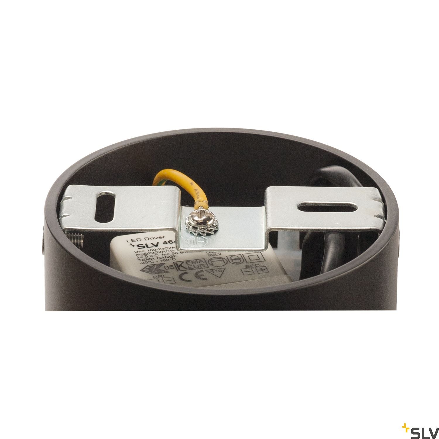 SLV TRILEDO ROUND CL surface-mounted downlight, matt black, LED, 6W, 38°, 113930