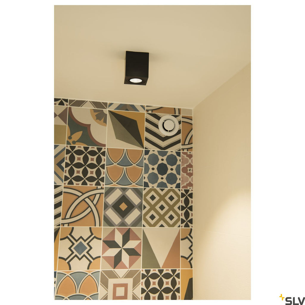 SLV TRILEDO SQUARE CL surface-mounted downlight, matt black, LED, 6W, 38°, 113940