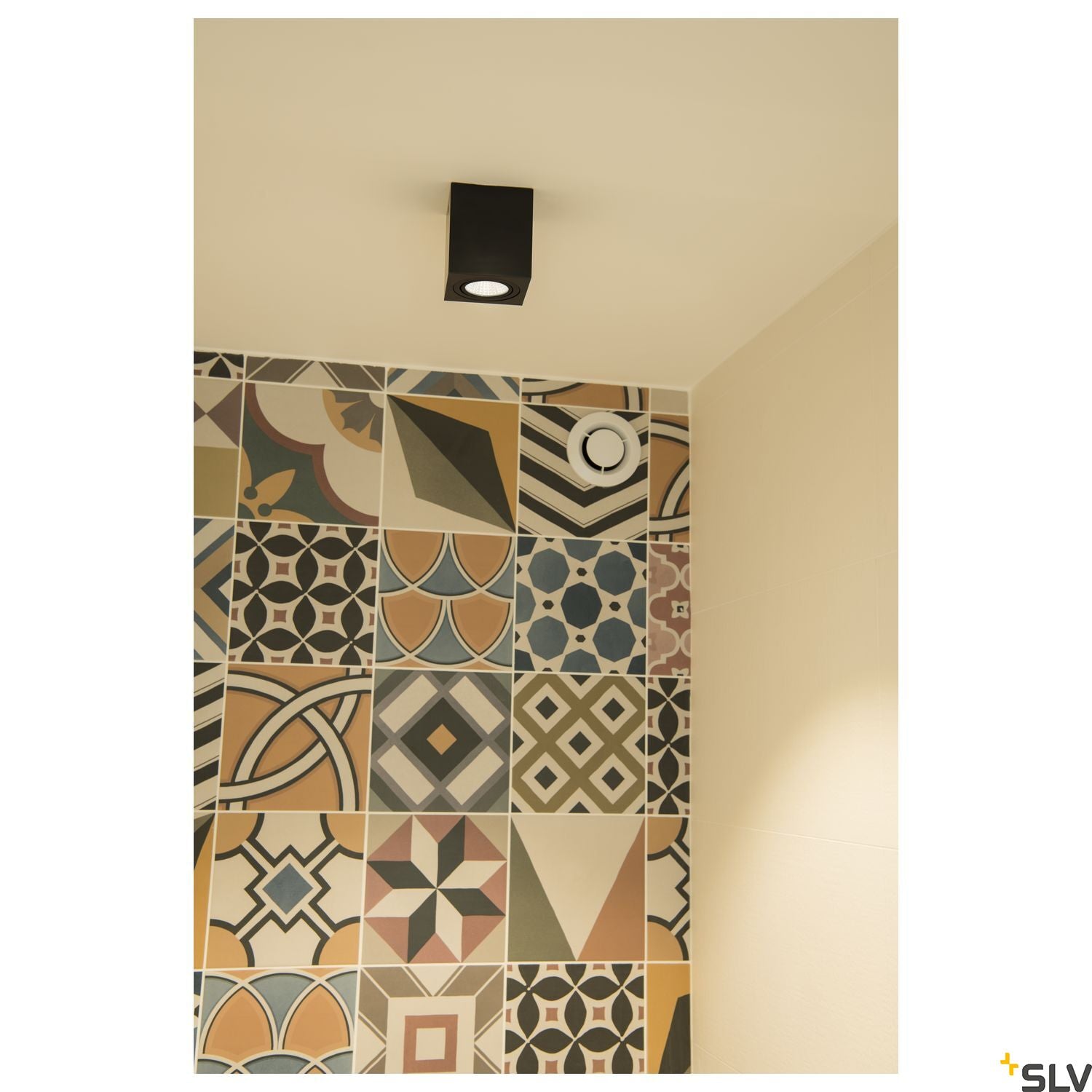 SLV TRILEDO SQUARE CL surface-mounted downlight, matt black, LED, 6W, 38°, 113940