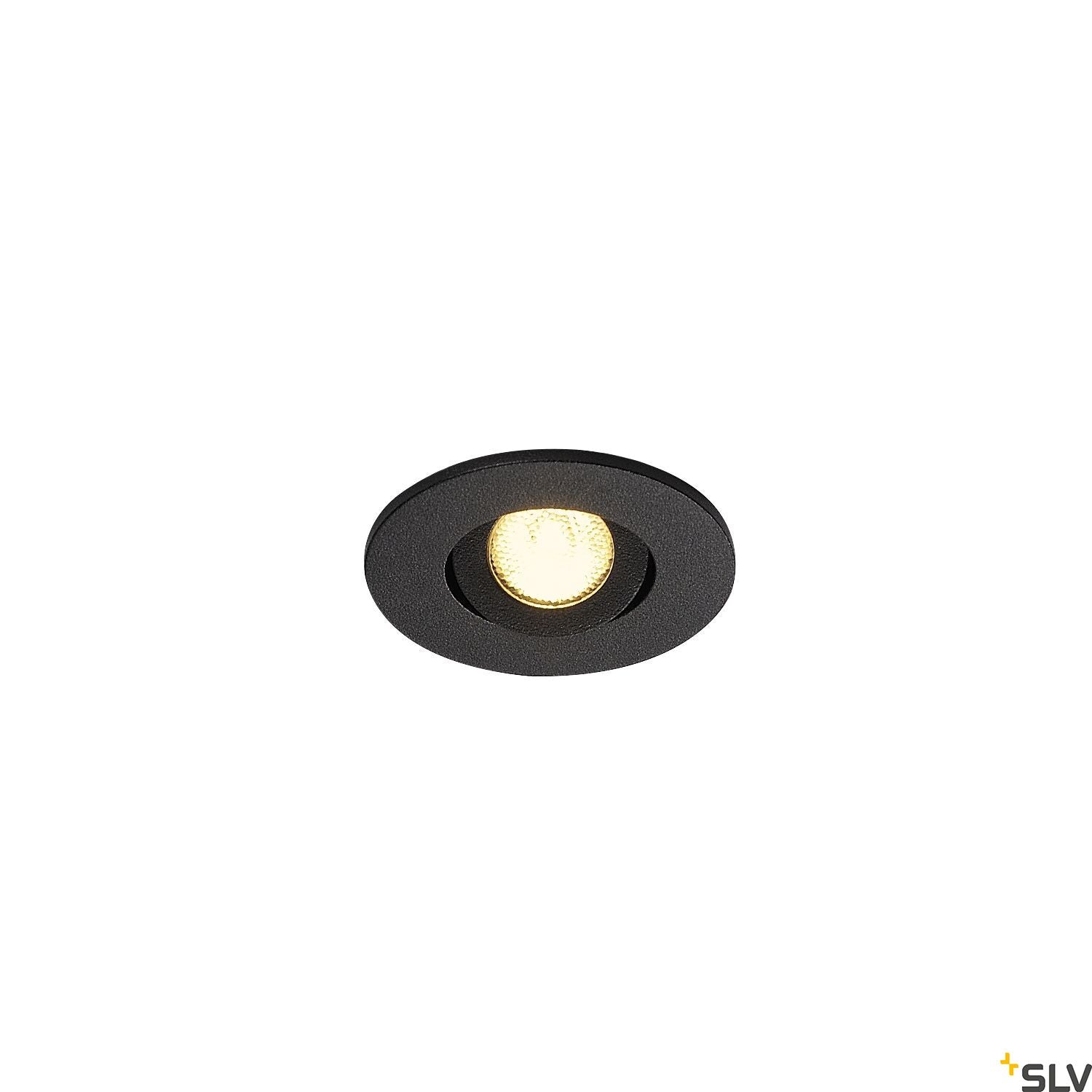 SLV NEW TRIA MINI DL ROUND SET, matt black, 30°, 3000K, incl. driver, clip springs 113970