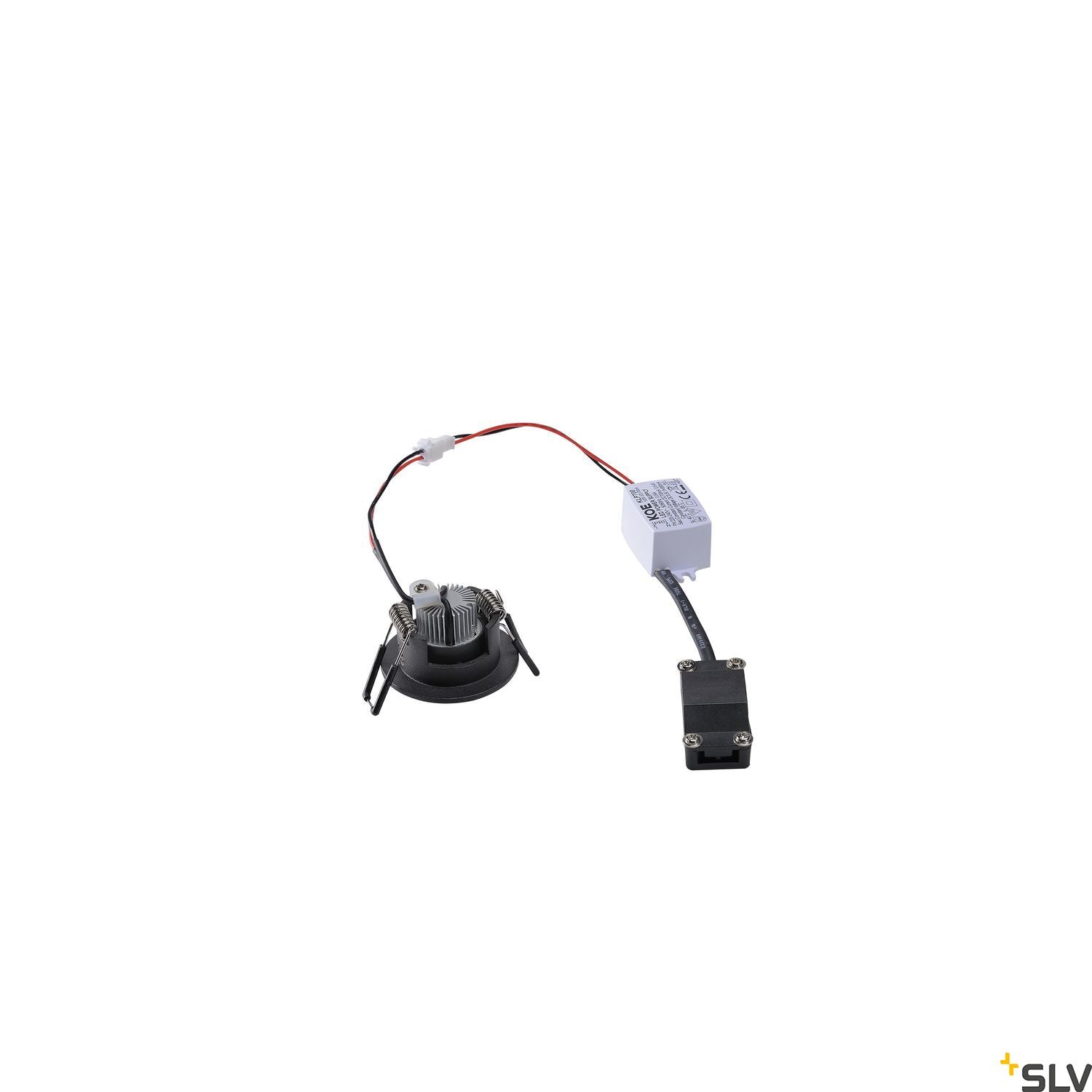 SLV NEW TRIA MINI DL ROUND SET, matt black, 30°, 3000K, incl. driver, clip springs 113970