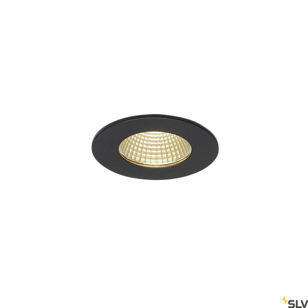 SLV PATTA-I recessed ceiling light , round, matt black, 9W, 38°, 3000K, incl. driver 114420