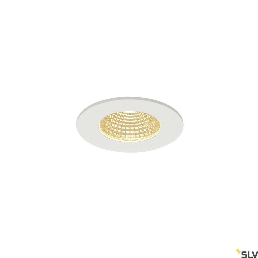 SLV PATTA-I recessed ceiling light , round, matt white, 9W, 38°, 3000K, incl. driver 114421