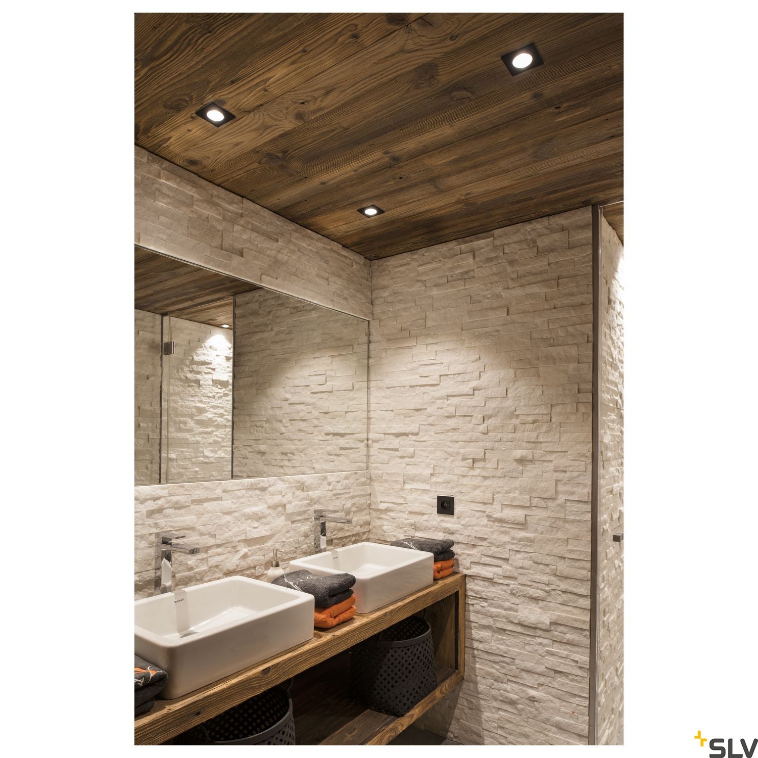 SLV PATTA-I recessed ceiling light , square, matt black, 9W, 38°, 3000K, incl. driver 114430