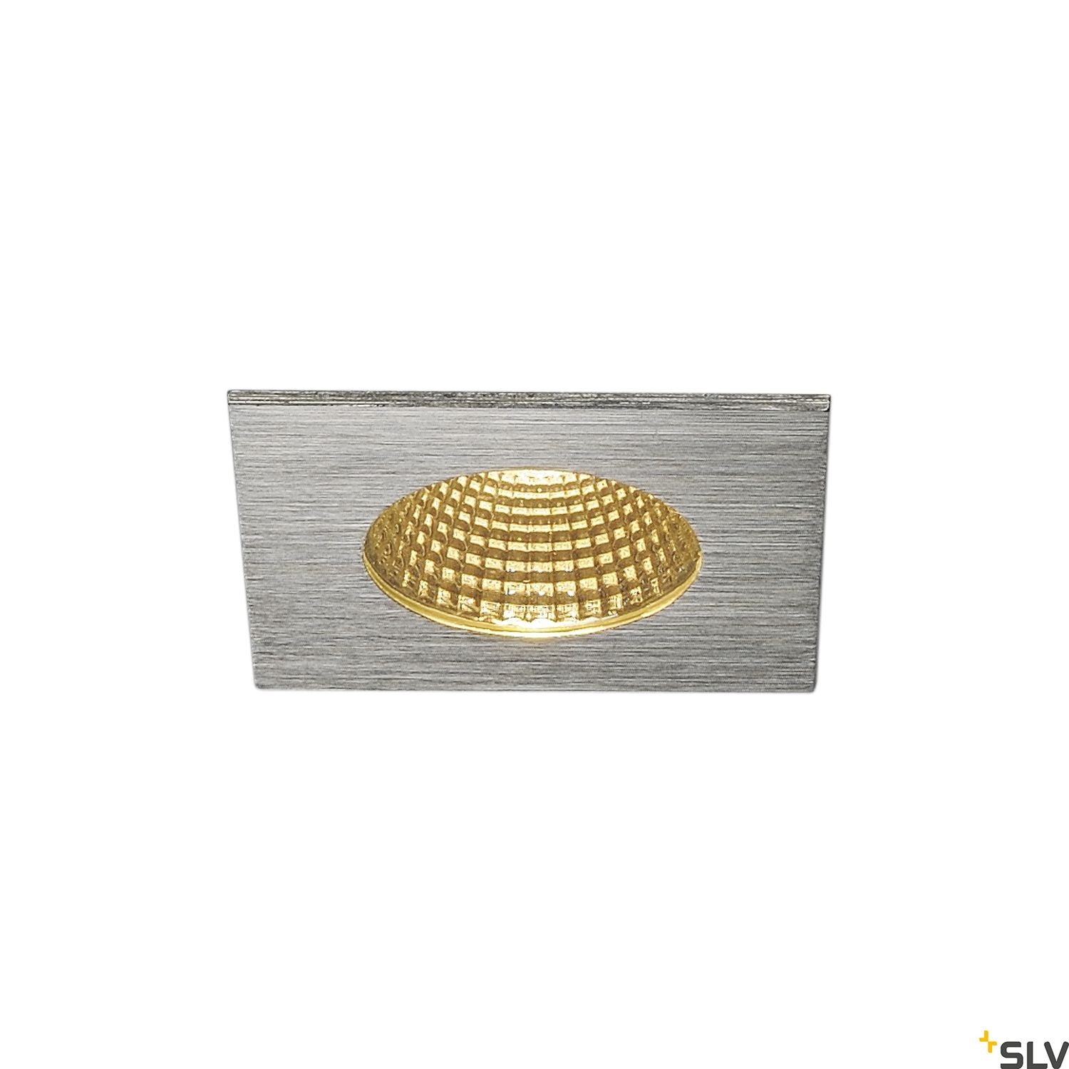SLV PATTA-I recessed ceiling light , square, alu brushed, 9W, 38° , 3000K, incl. driver 114436