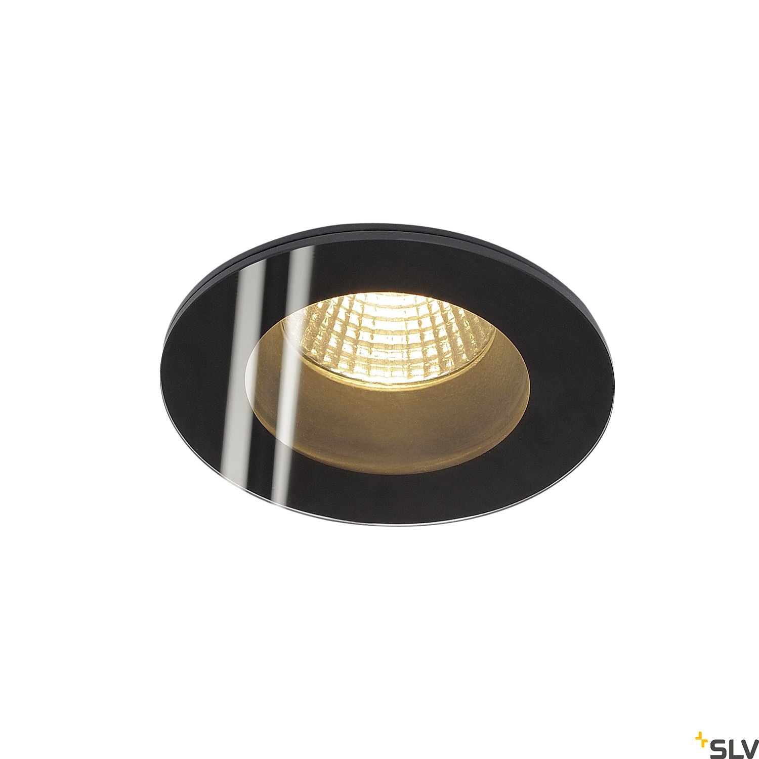 SLV PATTA-F recessed ceiling light , round, matt black, 9W, 38°, 3000K, incl. driver 114440