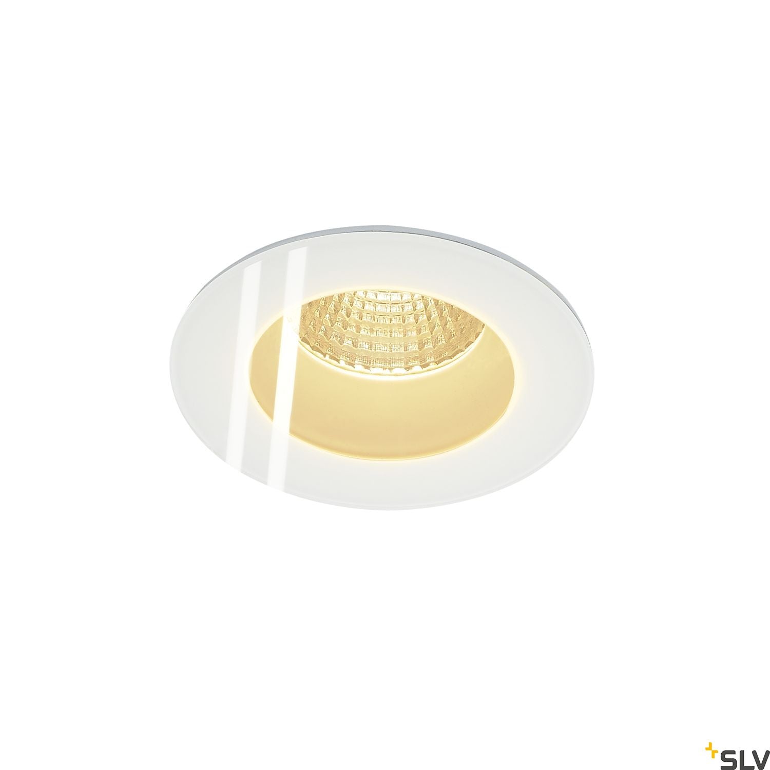 SLV PATTA-F recessed ceiling light , round, matt white, 9W, 38°, 3000K, incl. driver 114441