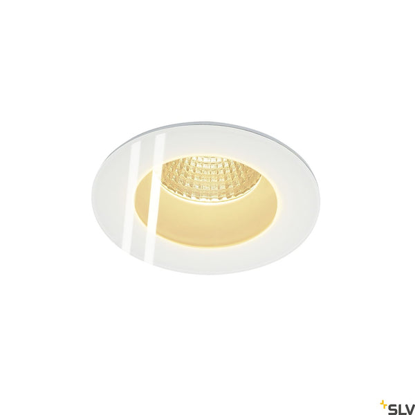 SLV PATTA-F recessed ceiling light , round, matt white, 9W, 38°, 3000K, incl. driver 114441