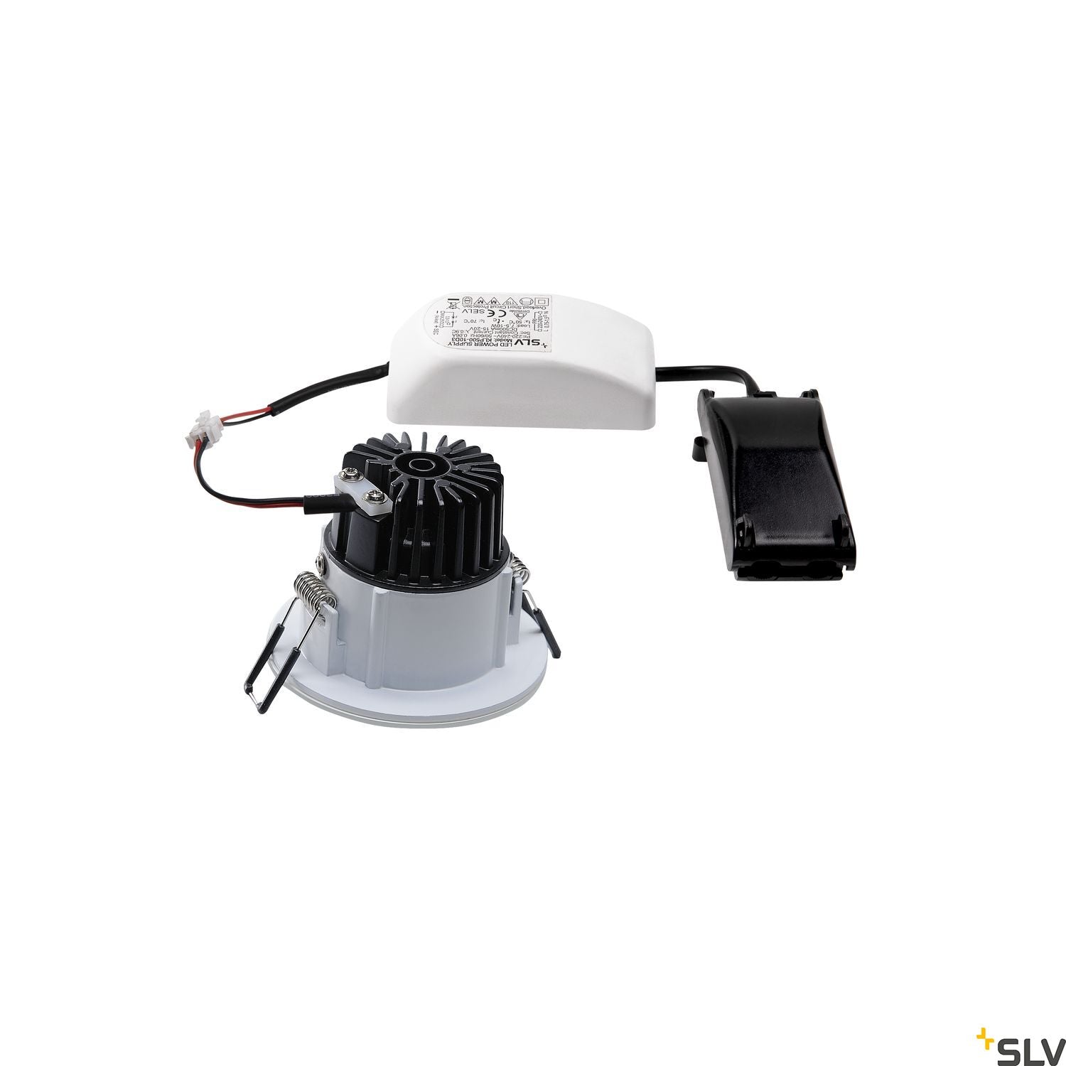 SLV PATTA-F recessed ceiling light , round, matt white, 9W, 38°, 3000K, incl. driver 114441