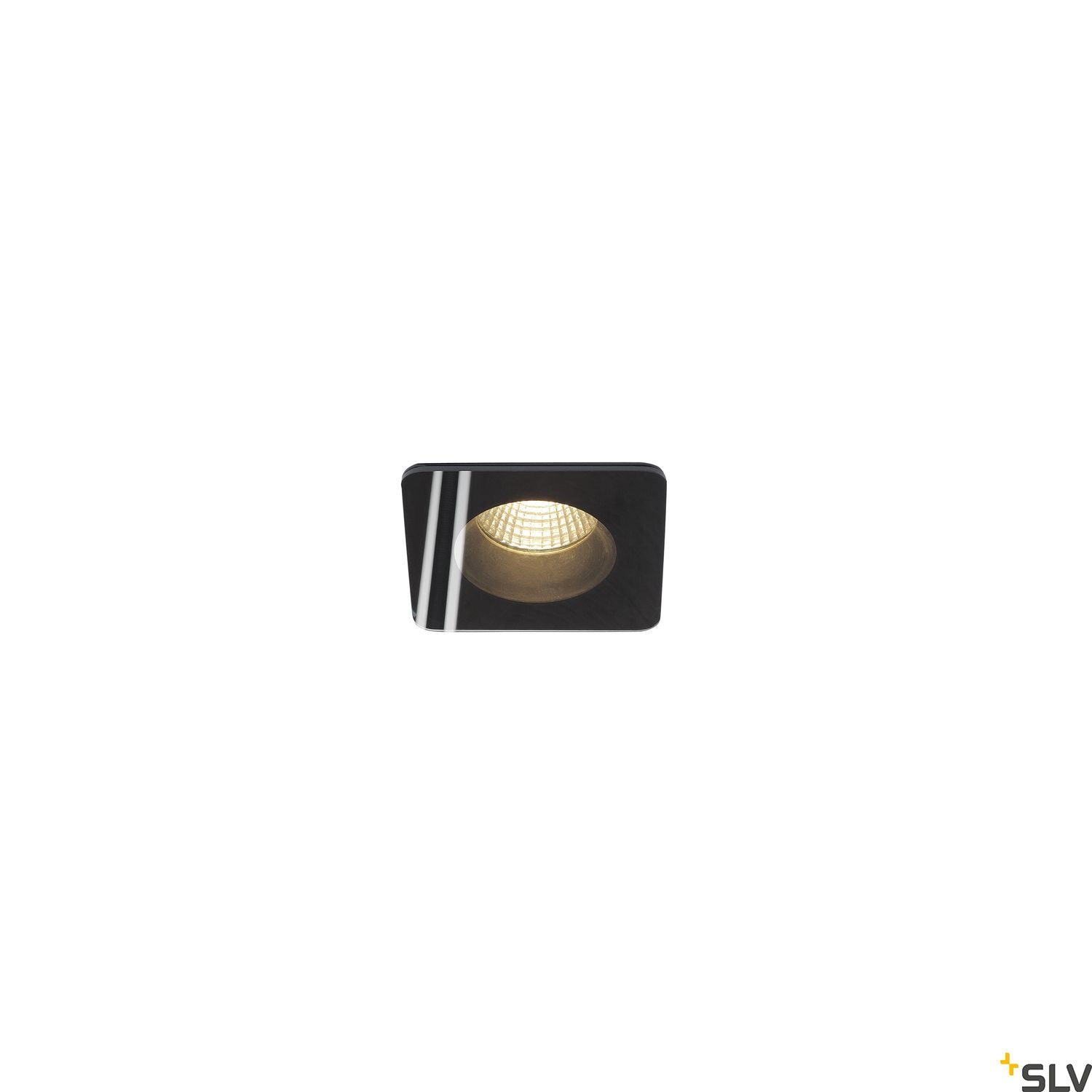 SLV PATTA-F recessed ceiling light , square, matt black, 9W, 38°, 3000K, incl. driver 114450