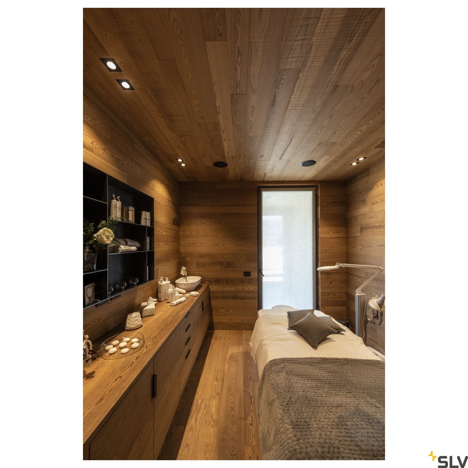 SLV PATTA-F recessed ceiling light , square, matt black, 9W, 38°, 3000K, incl. driver 114450