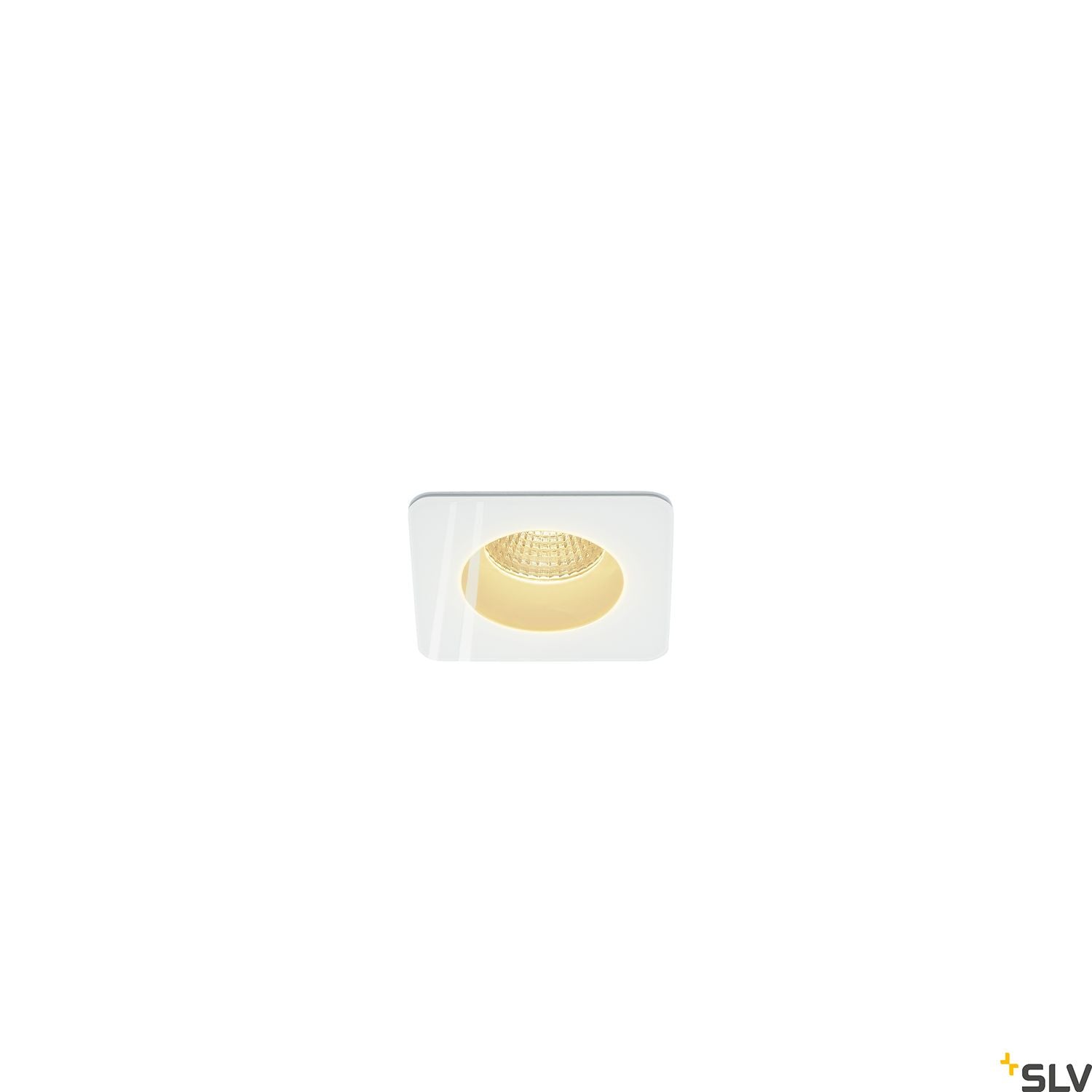 SLV PATTA-F recessed ceiling light , square, matt white, 9W, 38°, 3000K, incl. driver 114451