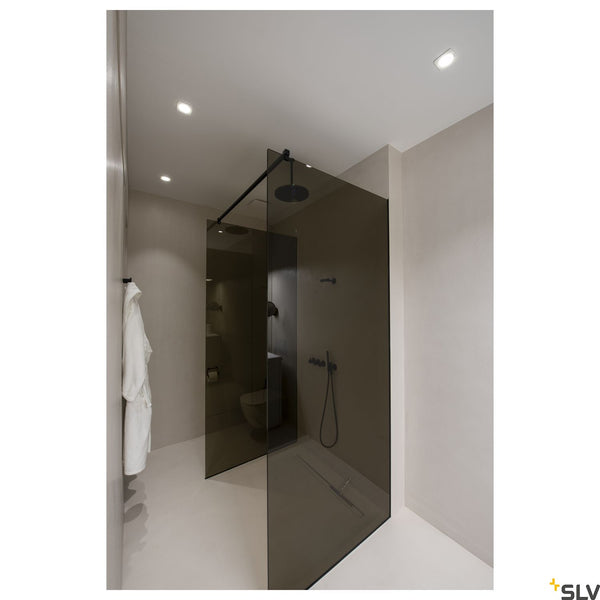 SLV PATTA-F recessed ceiling light , square, matt white, 9W, 38°, 3000K, incl. driver 114451