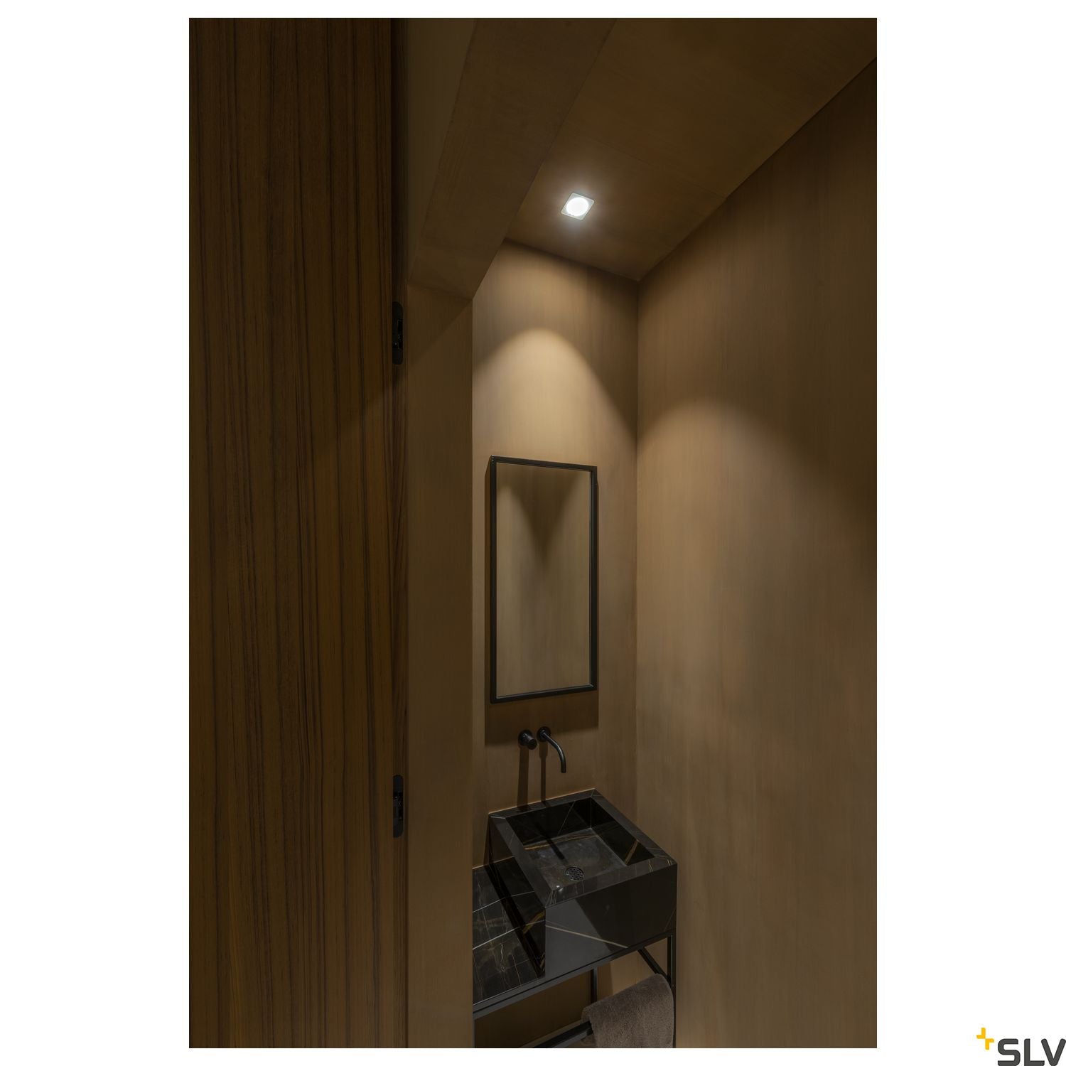 SLV PATTA-F recessed ceiling light , square, matt white, 9W, 38°, 3000K, incl. driver 114451