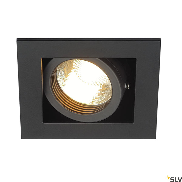 SLV KADUX 1 GU10 downlight, square , matt black, max. 50W 115510