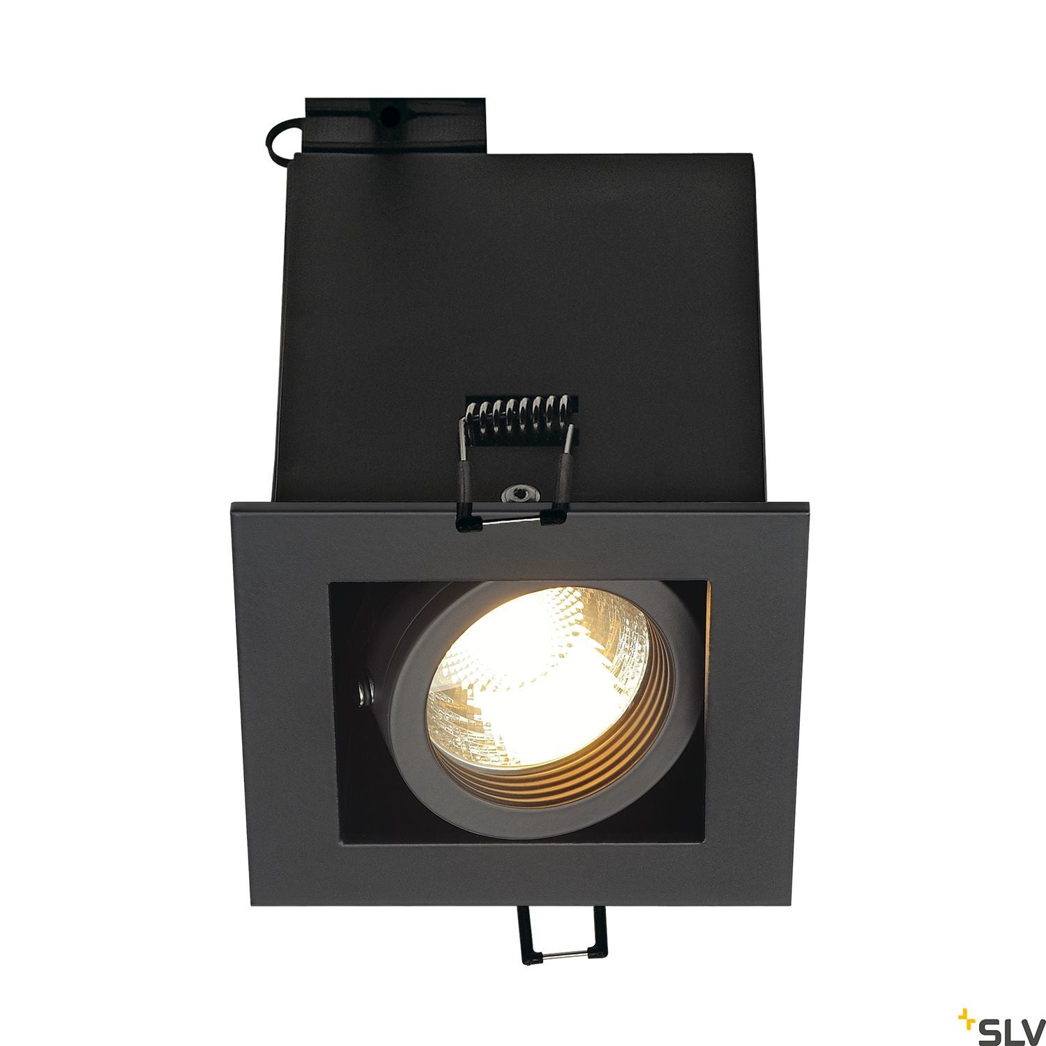 SLV KADUX 1 GU10 downlight, square , matt black, max. 50W 115510