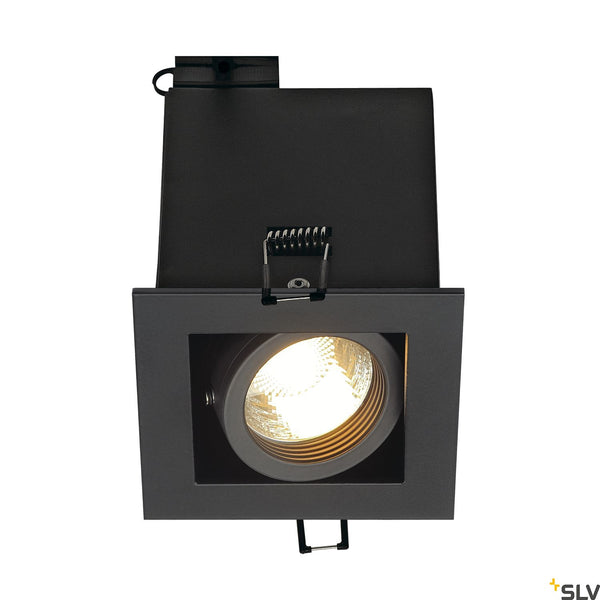 SLV KADUX 1 GU10 downlight, square , matt black, max. 50W 115510