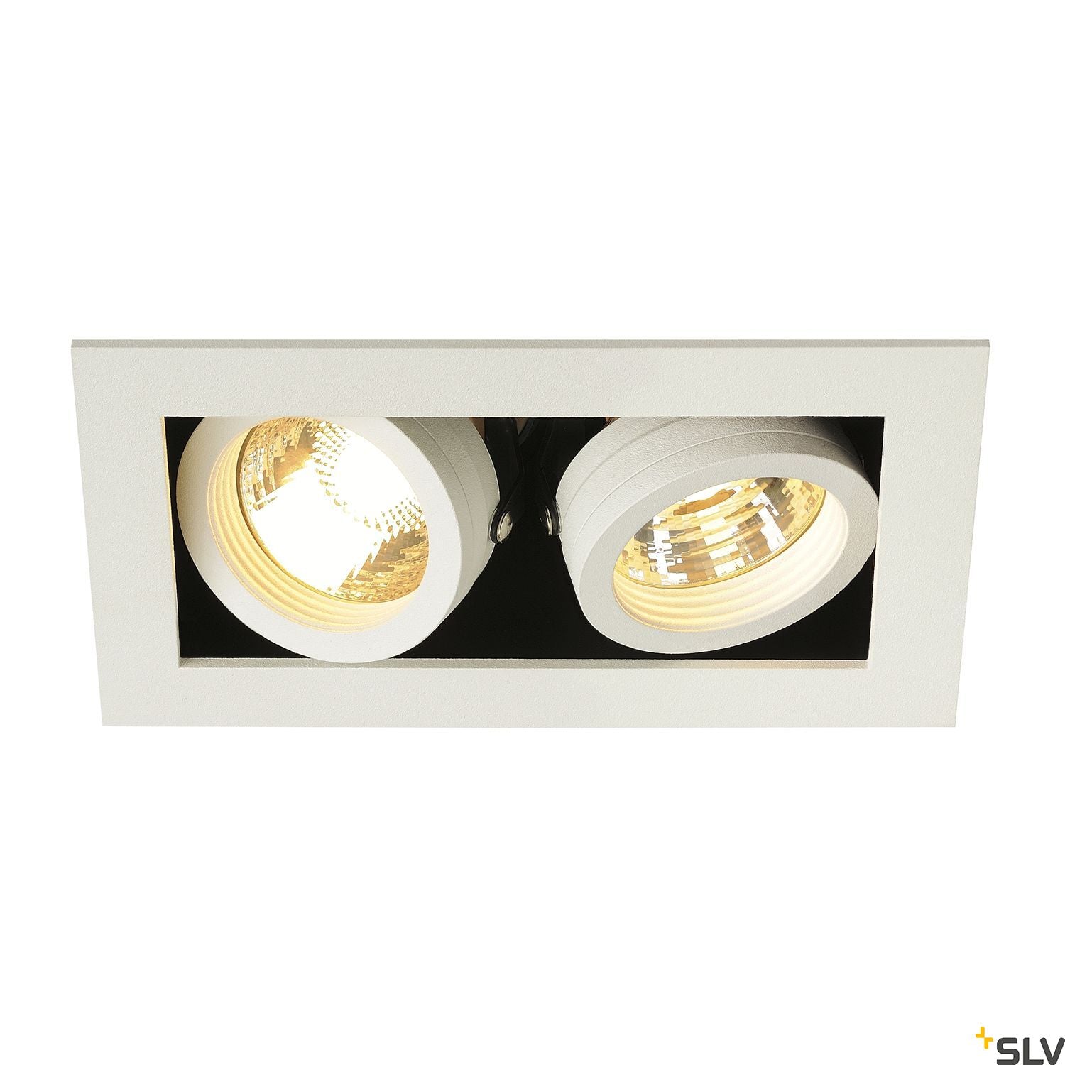SLV KADUX 2 GU10 downlight, square , matt white, max. 2x50W 115521