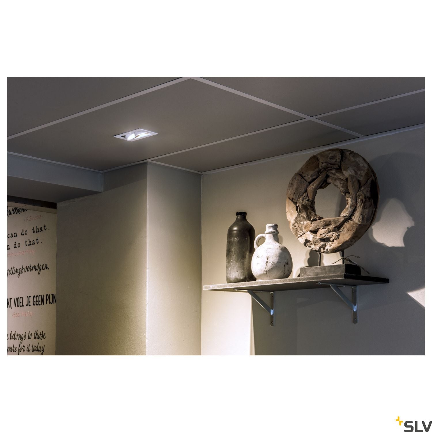SLV KADUX 2 GU10 downlight, square , matt white, max. 2x50W 115521