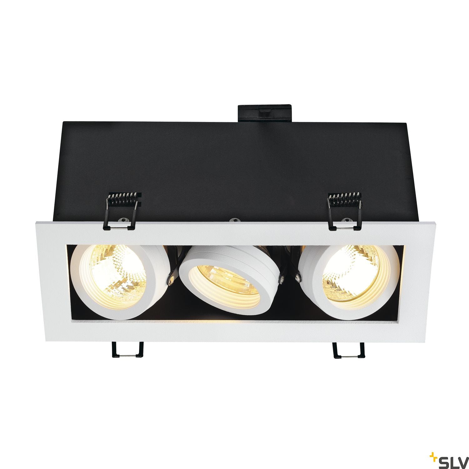 SLV KADUX 3 GU10 downlight, square , matt white, max. 3x50W 115531