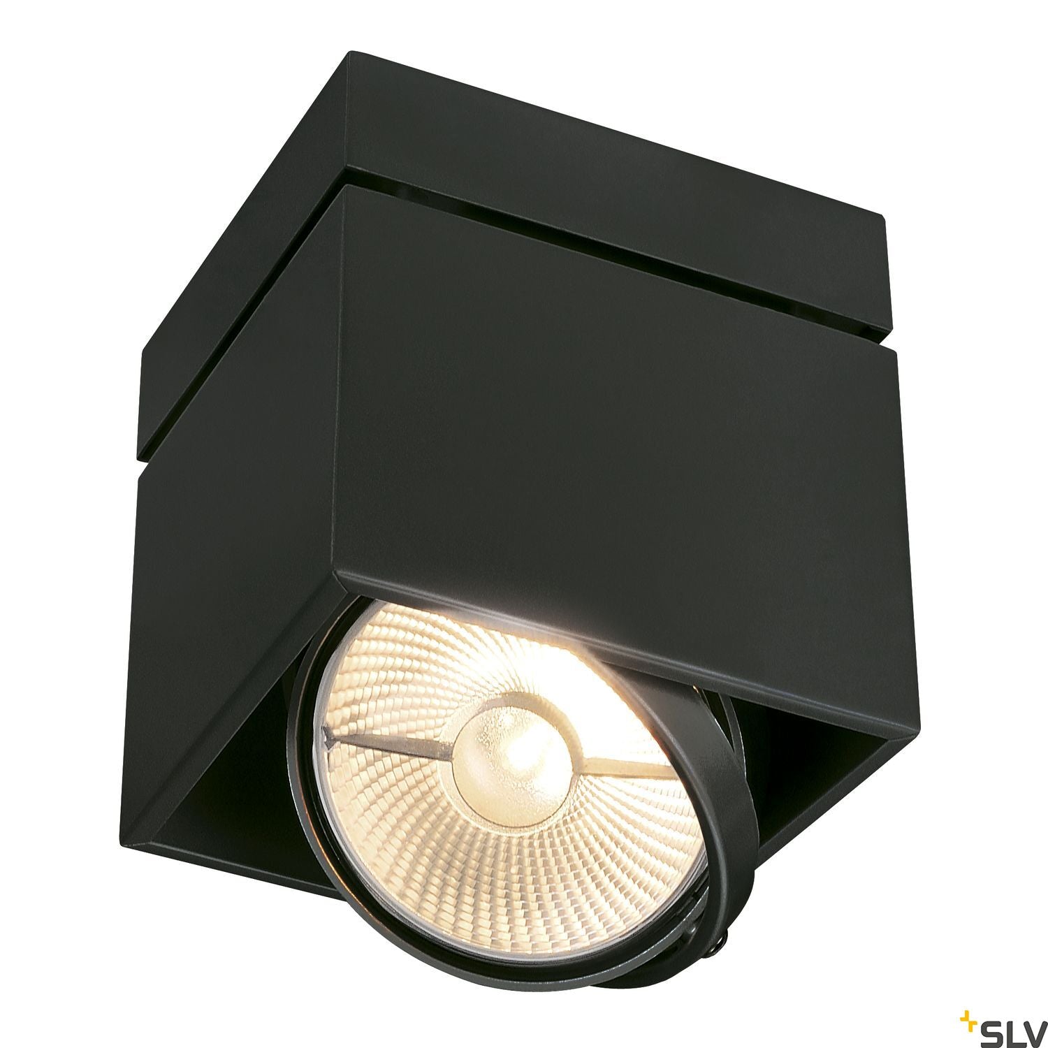 SLV KARDAMOD SURFACE SQUARE ES111 SINGLE ceiling light, square, black, GU10, max. 75W 117100