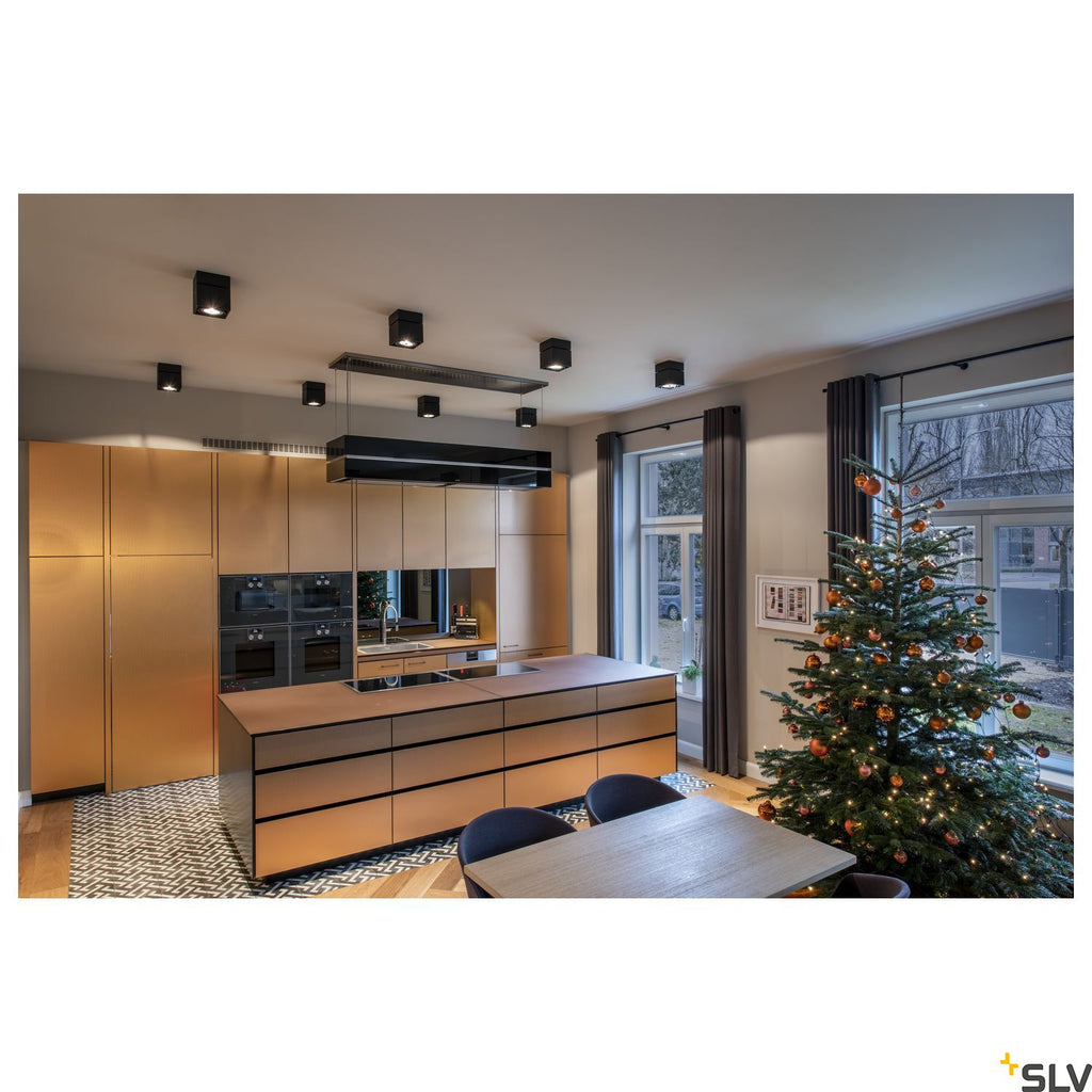 SLV KARDAMOD SURFACE SQUARE ES111 SINGLE ceiling light, square, black, GU10, max. 75W 117100