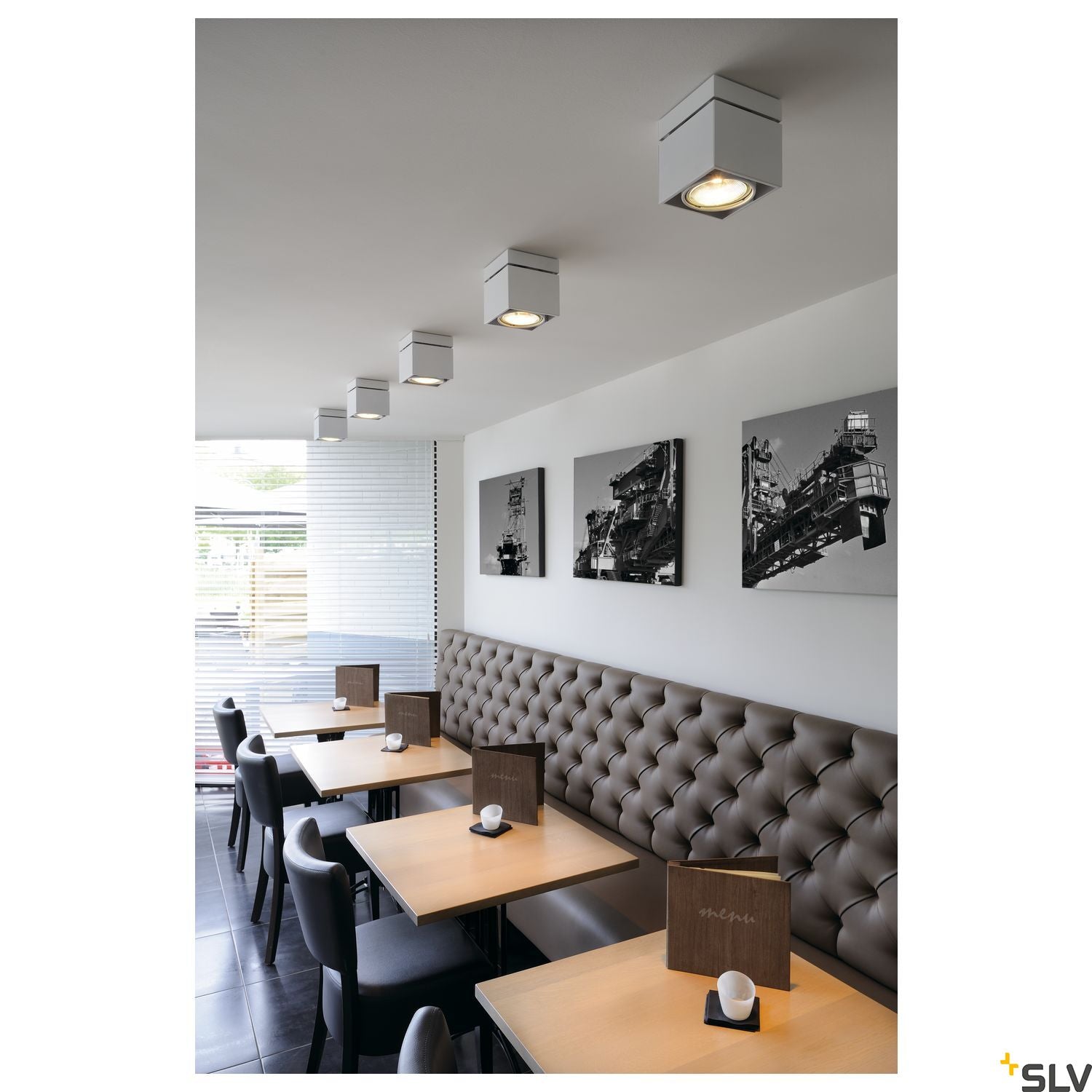 SLV KARDAMOD SURFACE SQUARE ES111 SINGLE ceiling light, square, white, GU10, max. 75W 117101
