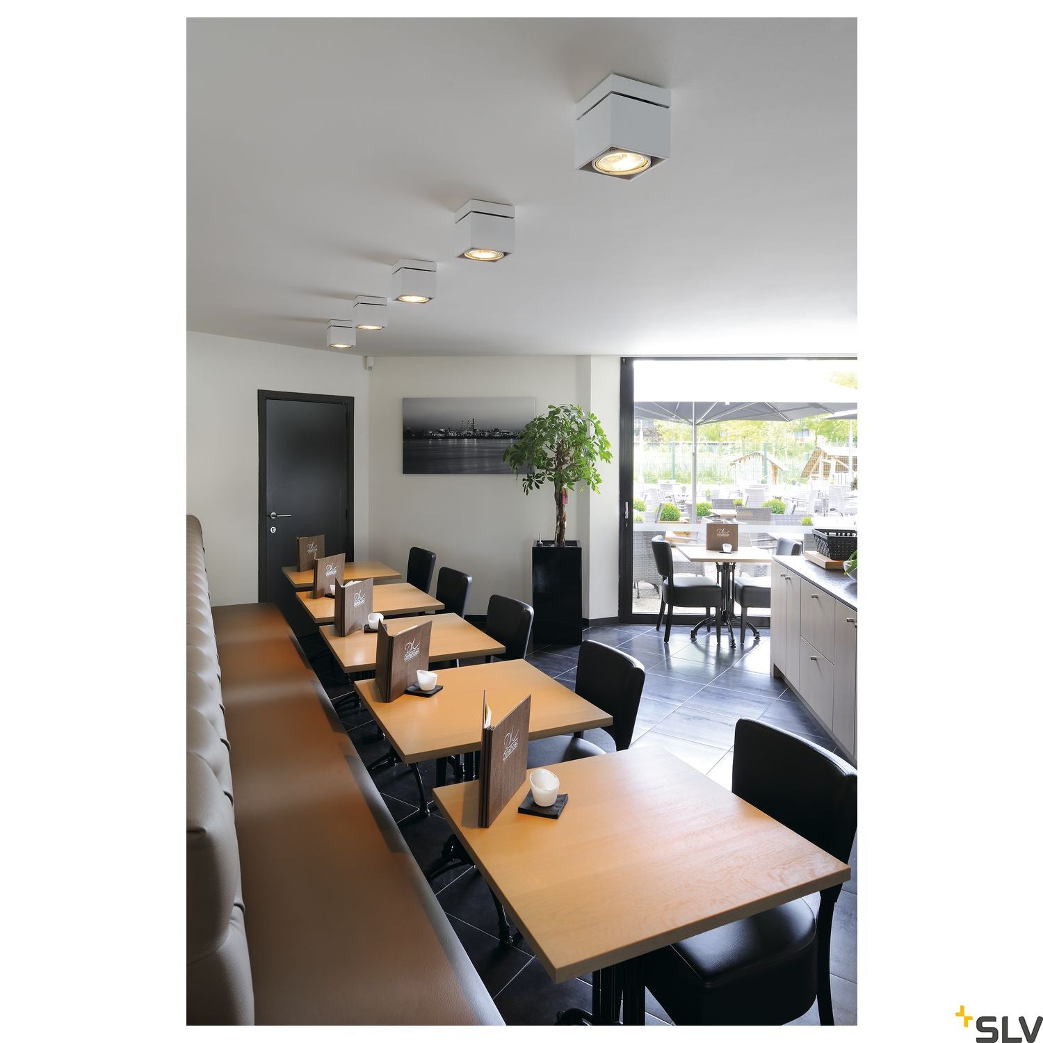 SLV KARDAMOD SURFACE SQUARE ES111 SINGLE ceiling light, square, white, GU10, max. 75W 117101