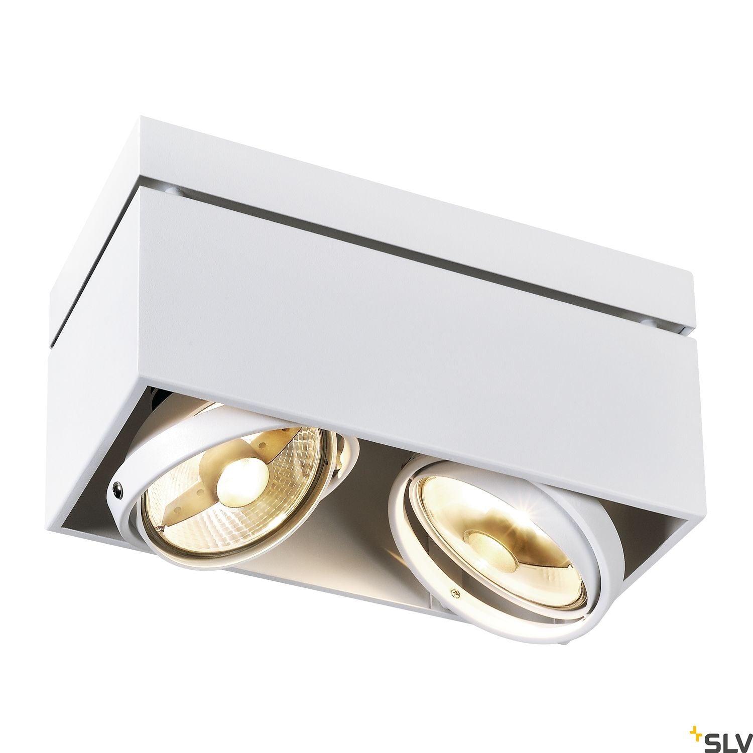SLV KARDAMOD SURFACE SQUARE ES111 DOUBLE ceiling light, square, white, 2xGU10, max. 2x75W 117111