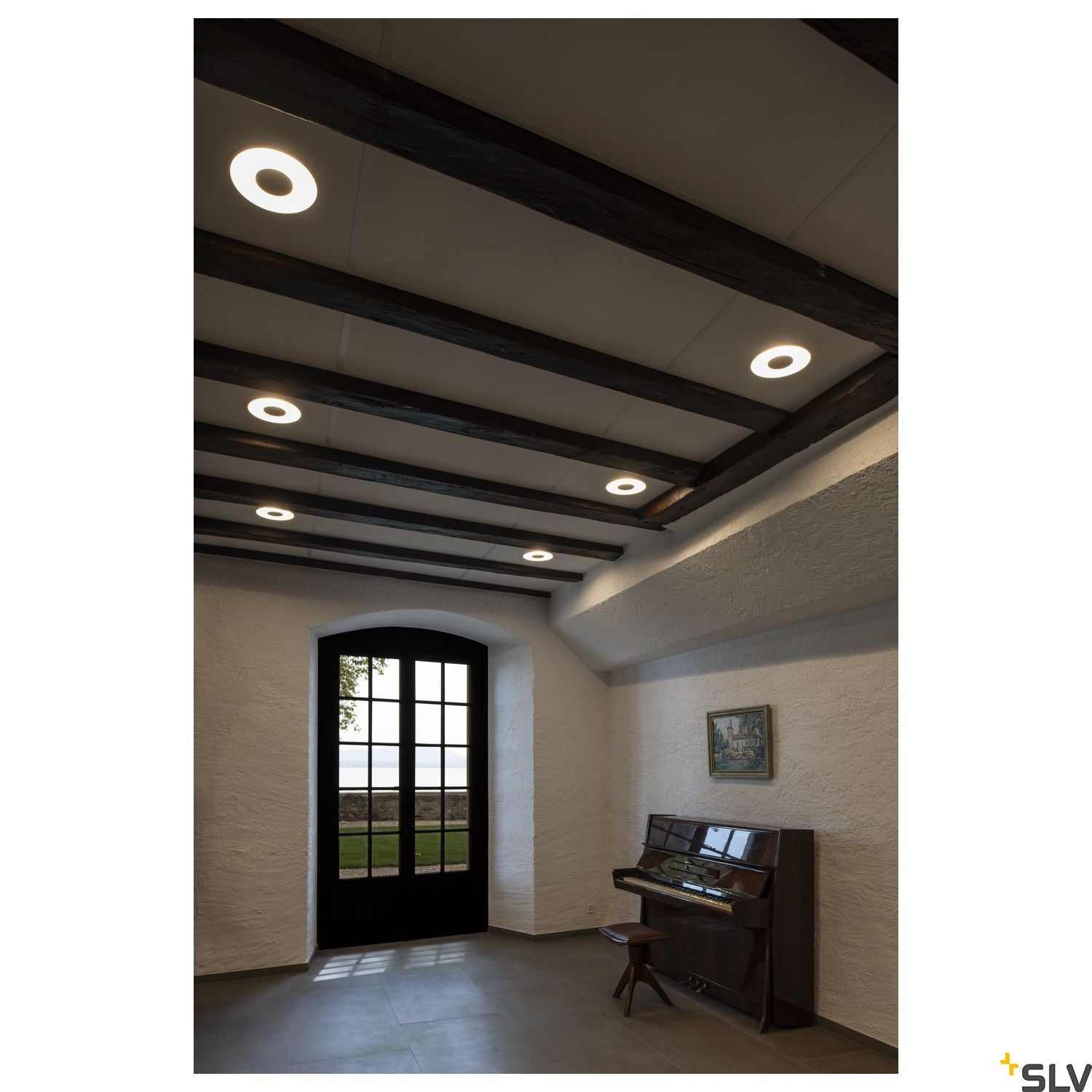 SLV OCCULDAS recessed ceiling light, round, white, SMD LED, 26W, 3000K, incl. driver 117311