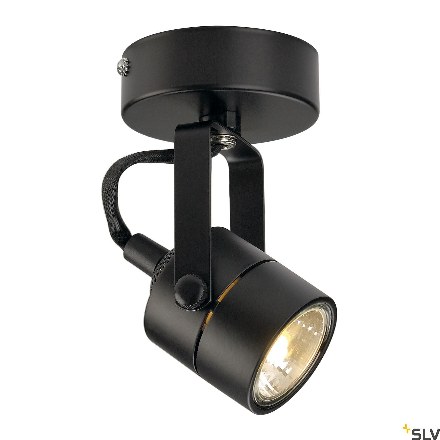 SLV SPOT 79 240V wall and ceiling light, black, GU10, max. 50W 132020