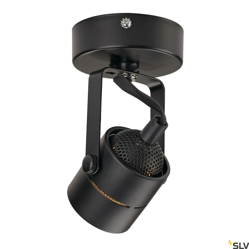 SLV SPOT 79 240V wall and ceiling light, black, GU10, max. 50W 132020