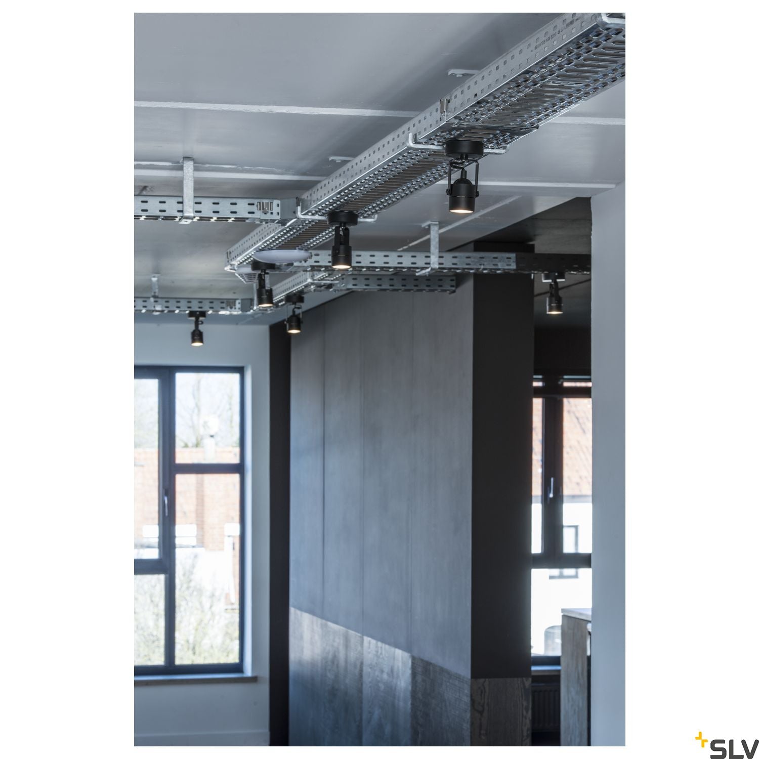 SLV SPOT 79 240V wall and ceiling light, black, GU10, max. 50W 132020