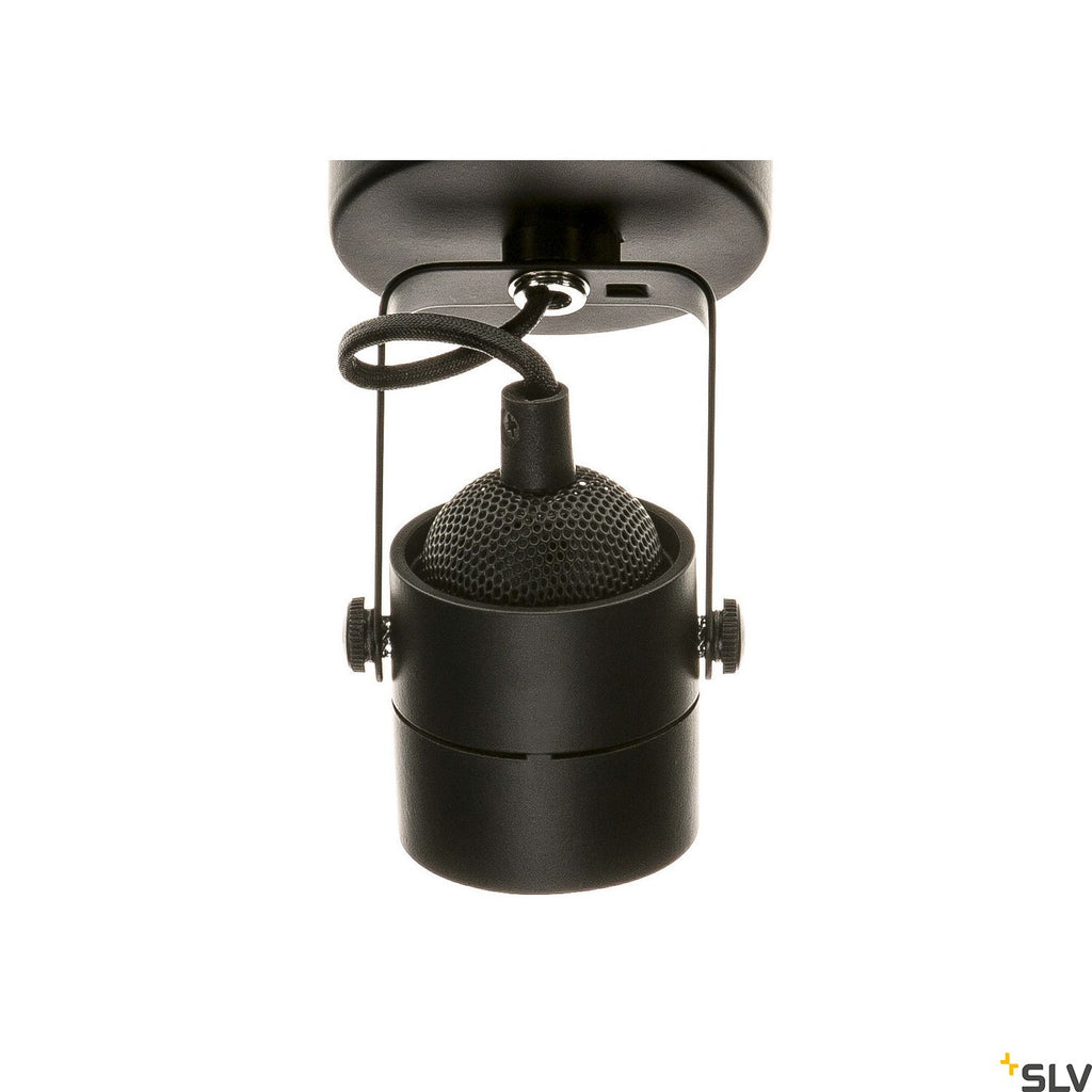SLV SPOT 79 240V wall and ceiling light, black, GU10, max. 50W 132020