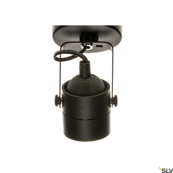 SLV SPOT 79 240V wall and ceiling light, black, GU10, max. 50W 132020