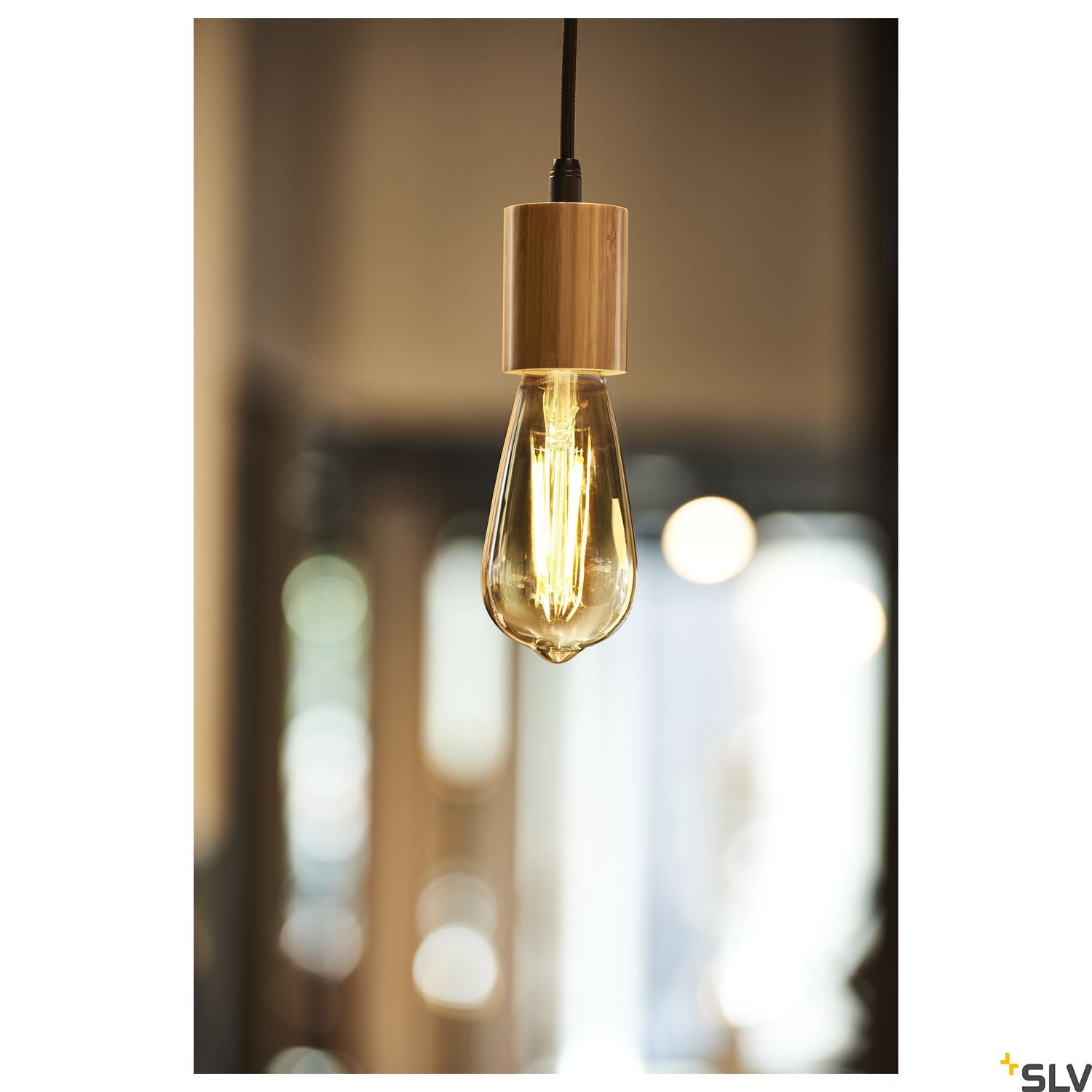 SLV FITU ceiling canopy, single, round, black, incl. strain-relief, 16A max. 132600