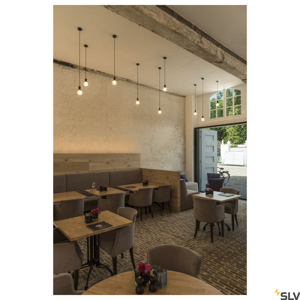 SLV FITU ceiling canopy, single, round, black, incl. strain-relief, 16A max. 132600