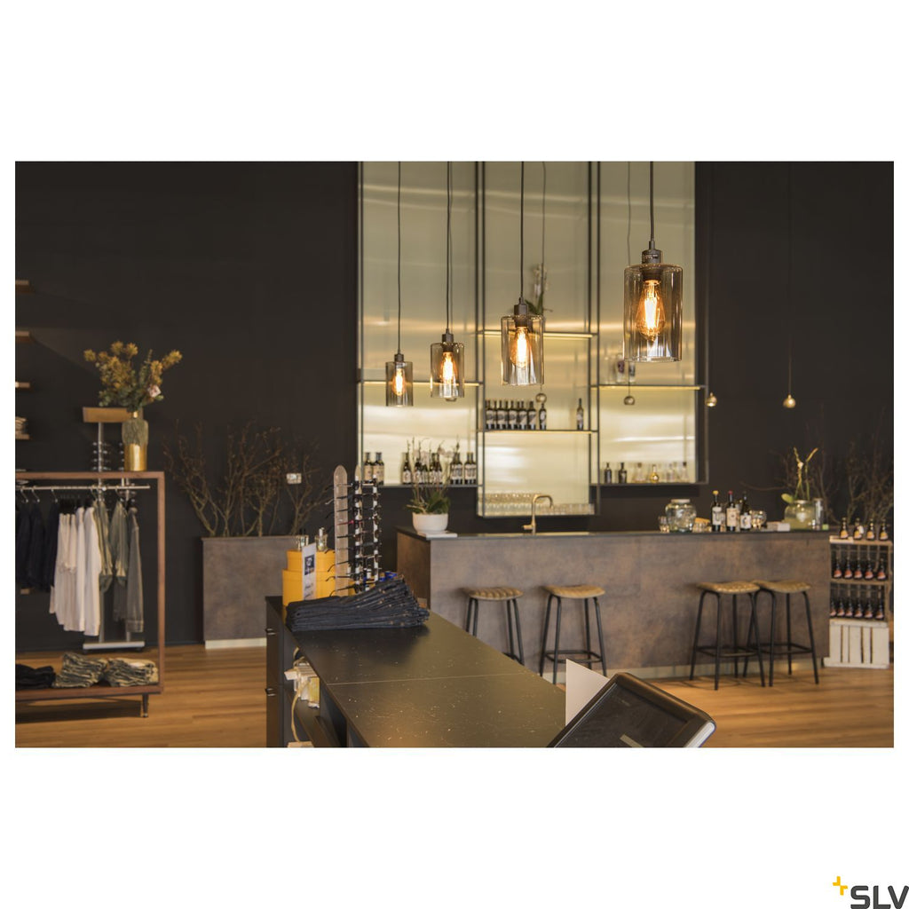 SLV FITU ceiling canopy, single, round, black, incl. strain-relief, 16A max. 132600