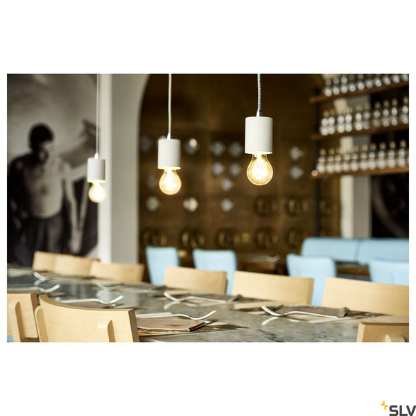SLV FITU ceiling canopy, single, round, white, incl. strain-relief, 16A max. 132601
