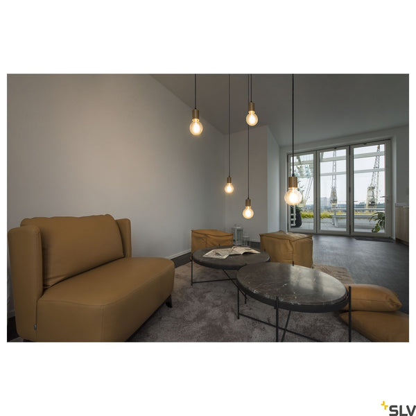 SLV FITU ceiling canopy, triple, round, black, incl. strain-relief, 16A max. 132610