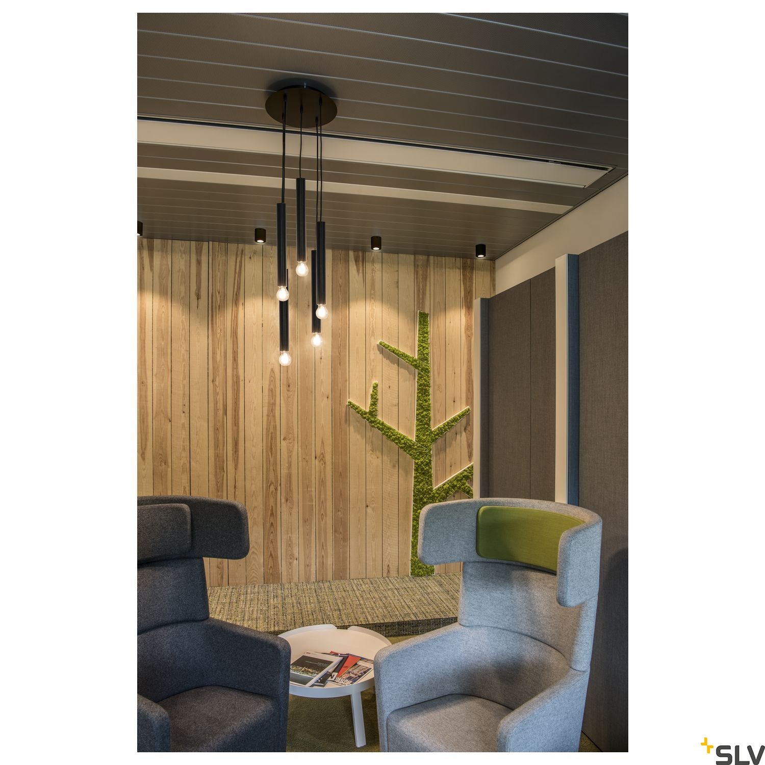 SLV TRILEDO CL, indoor surface-mounted ceiling light, QPAR51, black, max 10W 1002010