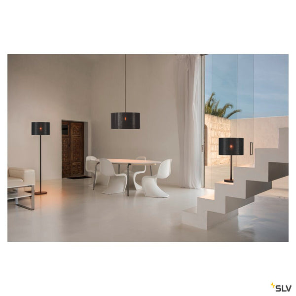SLV FENDA, floor stand, lamp base, TC-(D,H,T,Q)SE, black, without shade, max. 60 W 155790